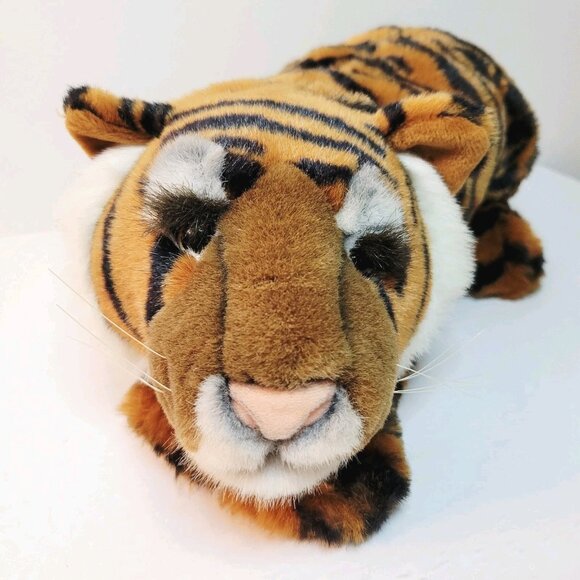 Vtg 18" Dakin Applause Tango Bengal Tiger Laying Down Realistic Plush Stuffed - Picture 1 of 7